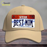 Best Mom Utah Novelty License Plate Hat Cotton / Khaki