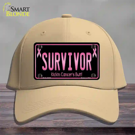 Survivor Novelty License Plate Hat Cotton / Khaki