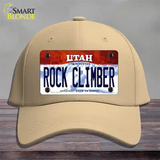 Rock Climber Utah Novelty License Plate Hat Cotton / Khaki