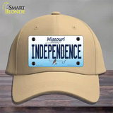 Independence Missouri Novelty License Plate Hat Cotton / Khaki