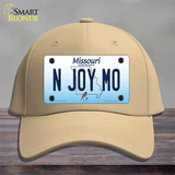 N Joy MO Missouri Novelty License Plate Hat Cotton / Khaki