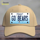 Go Bears Missouri Novelty License Plate Hat Cotton / Khaki