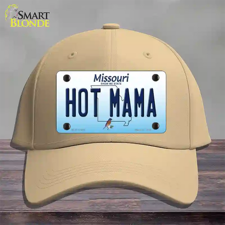 Hot Mama Missouri Novelty License Plate Hat Cotton / Khaki