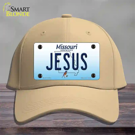 Jesus Missouri Novelty License Plate Hat Cotton / Khaki