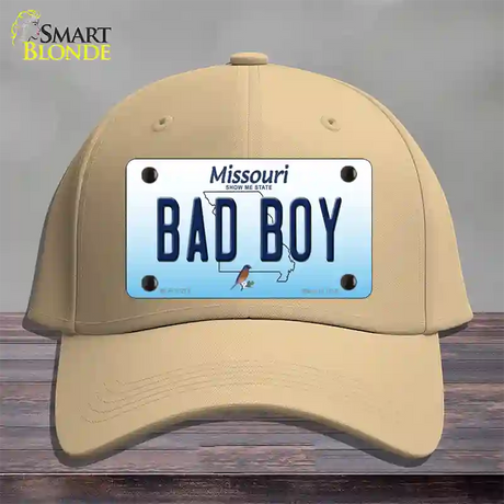 Bad Boy Missouri Novelty License Plate Hat Cotton / Khaki