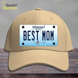 Best Mom Missouri Novelty License Plate Hat Cotton / Khaki