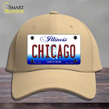 Chicago Illinois Novelty License Plate Hat Cotton / Khaki