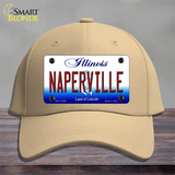 Naperville Illinois Novelty License Plate Hat Cotton / Khaki