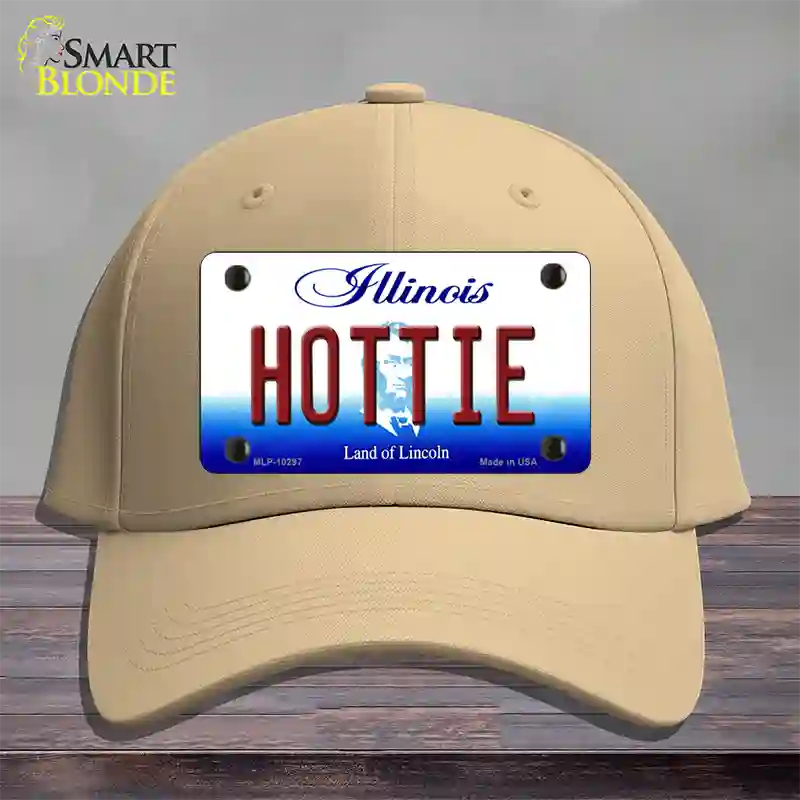 Hottie Illinois Novelty License Plate Hat Cotton / Khaki