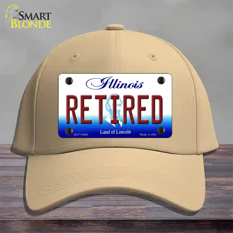 Retired Illinois Novelty License Plate Hat Cotton / Khaki