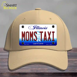 Moms Taxi Illinois Novelty License Plate Hat Cotton / Khaki