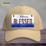 Blessed Illinois Novelty License Plate Hat Cotton / Khaki