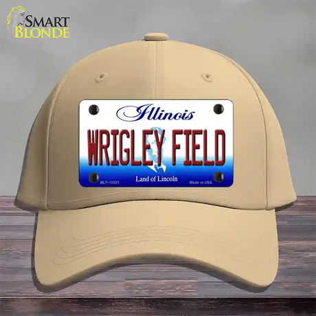 Wrigley Field Illinois Novelty License Plate Hat Cotton / Khaki