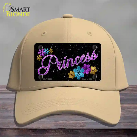 Princess Glitter Novelty License Plate Hat Cotton / Khaki