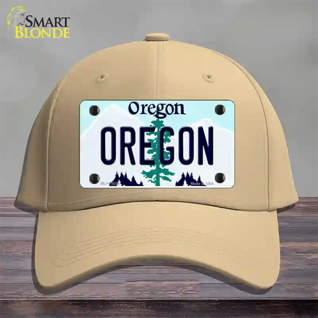 Oregon Tree Novelty License Plate Hat Cotton / Khaki