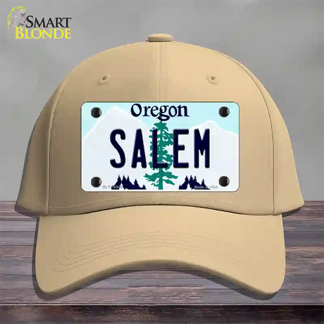 Salem Oregon Novelty License Plate Hat Cotton / Khaki