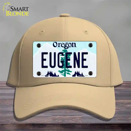 Eugene Oregon Novelty License Plate Hat Cotton / Khaki