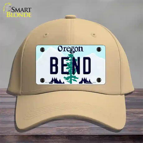 Bend Oregon Novelty License Plate Hat Cotton / Khaki