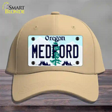 Medford Oregon Novelty License Plate Hat Cotton / Khaki