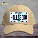 Hillsboro Oregon Novelty License Plate Hat Cotton / Khaki