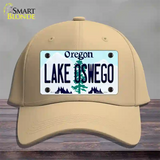 Lake Oswego Oregon Novelty License Plate Hat Cotton / Khaki