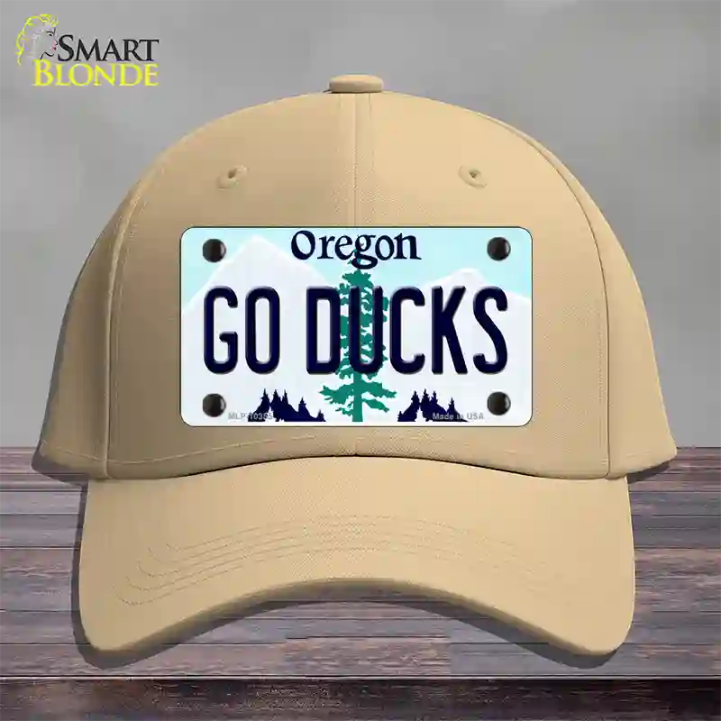 Go Ducks Oregon Novelty License Plate Hat Cotton / Khaki