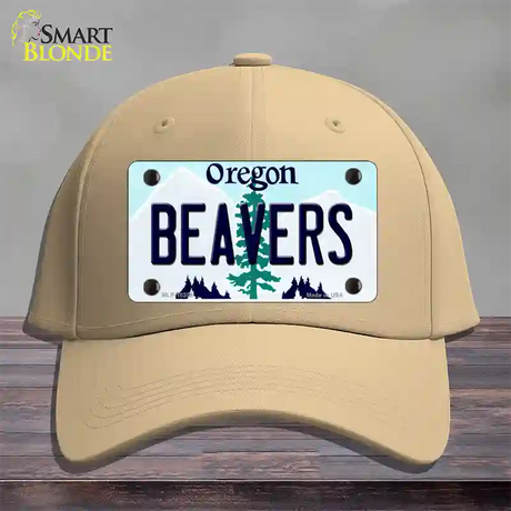 Beavers Oregon Novelty License Plate Hat Cotton / Khaki