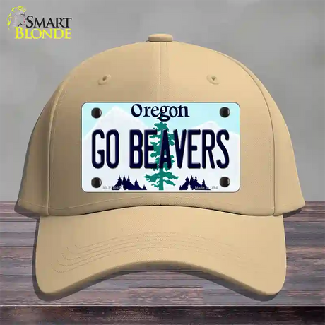 Go Beavers Oregon Novelty License Plate Hat Cotton / Khaki