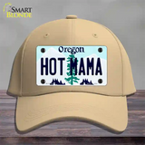 Hot Mama Oregon Novelty License Plate Hat Cotton / Khaki