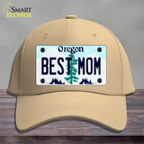 Best Mom Oregon Novelty License Plate Hat Cotton / Khaki