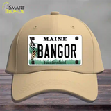 Bangor Maine Novelty License Plate Hat Cotton / Khaki