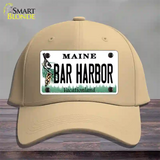 Bar Harbor Maine Novelty License Plate Hat Cotton / Khaki