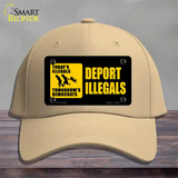 Deport Illegals Novelty License Plate Hat Cotton / Khaki