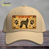 Afghan Hound Novelty License Plate Hat Cotton / Khaki