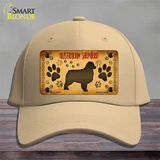 Australian Shepherd Novelty License Plate Hat Cotton / Khaki