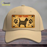 Cairn Terrier Novelty License Plate Hat Cotton / Khaki