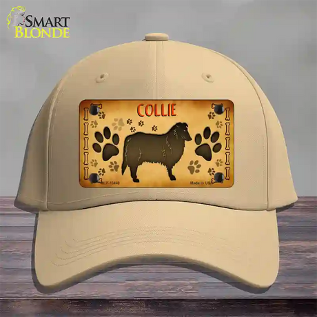 Collie Novelty License Plate Hat Cotton / Khaki