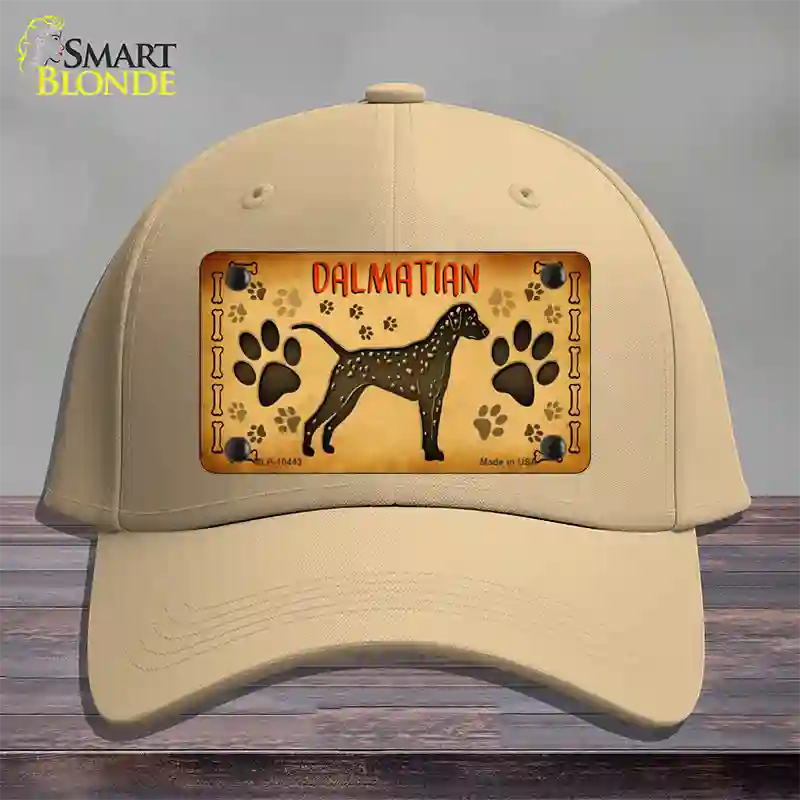 Dalmatian Novelty License Plate Hat Cotton / Khaki