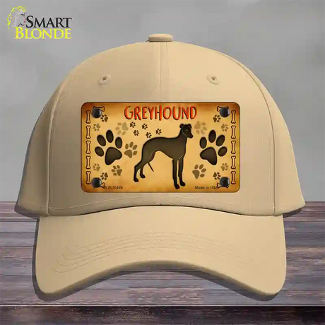 Greyhound Novelty License Plate Hat Cotton / Khaki