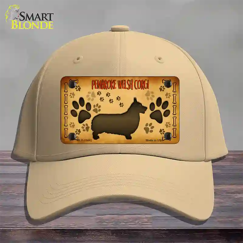 Pembroke Welsh Corgi Novelty License Plate Hat Cotton / Khaki