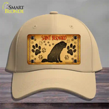 Saint Bernard Novelty License Plate Hat Cotton / Khaki