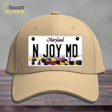 N Joy MD Maryland Novelty License Plate Hat Cotton / Khaki