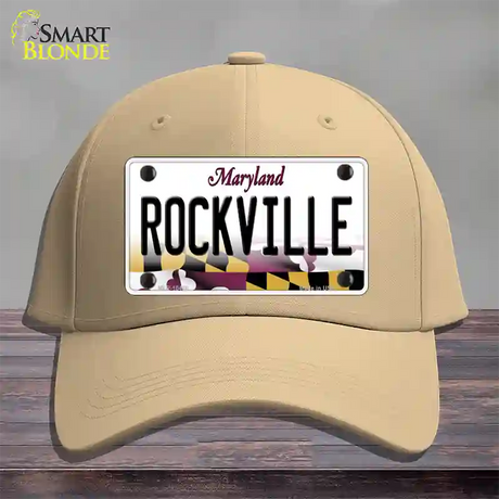 Rockville Maryland Novelty License Plate Hat Cotton / Khaki