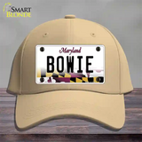 Bowie Maryland Novelty License Plate Hat Cotton / Khaki