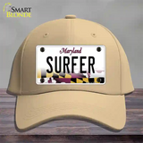 Surfer Maryland Novelty License Plate Hat Cotton / Khaki