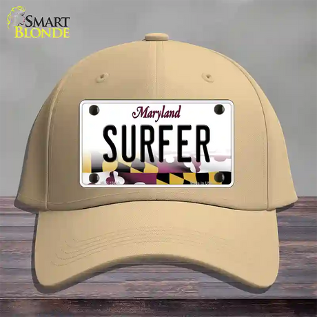 Surfer Maryland Novelty License Plate Hat Cotton / Khaki