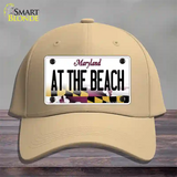 At The Beach Maryland Novelty License Plate Hat Cotton / Khaki