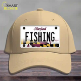 Fishing Maryland Novelty License Plate Hat Cotton / Khaki