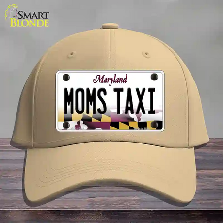 Moms Taxi Maryland Novelty License Plate Hat Cotton / Khaki