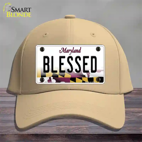 Blessed Maryland Novelty License Plate Hat Cotton / Khaki